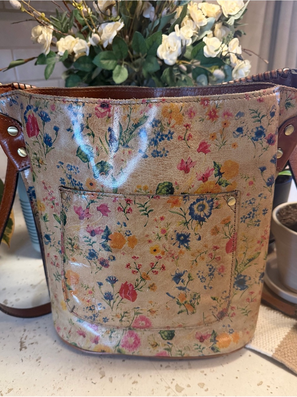 Patricia Nash Designs Prairie Rose Floral Bag + Matching Wallet - Picture 3 of 16